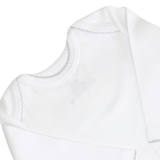 Body americano manga larga c/ picueta gris