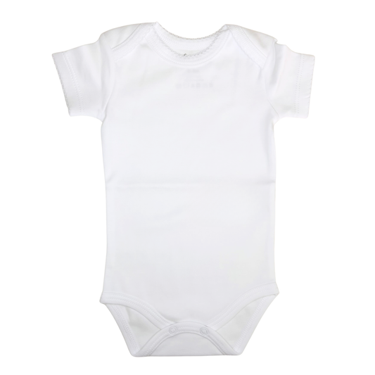 Body americano manga corta c/ picueta blanca