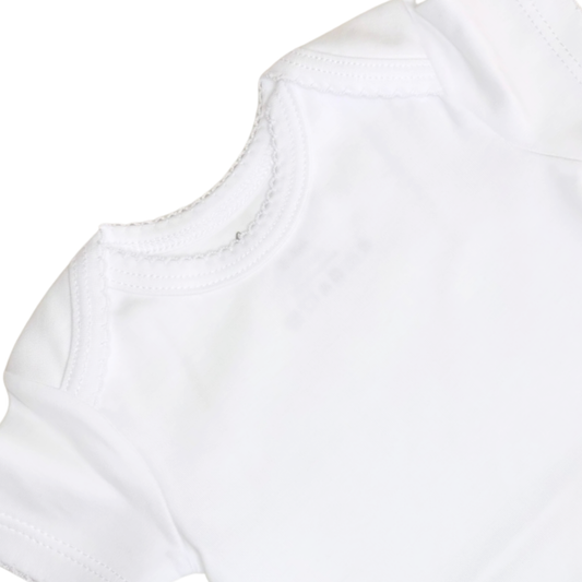 Body americano manga corta c/ picueta blanca