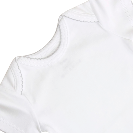 Body americano manga corta c/ picueta gris