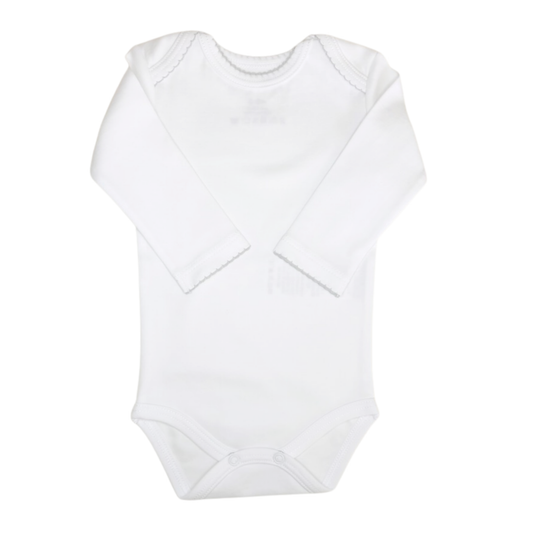 Body americano manga larga c/ picueta gris