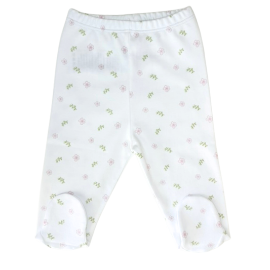 Pantalón con pie "Spring Rose"